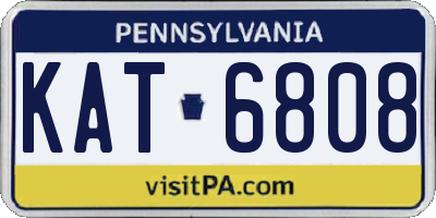 PA license plate KAT6808