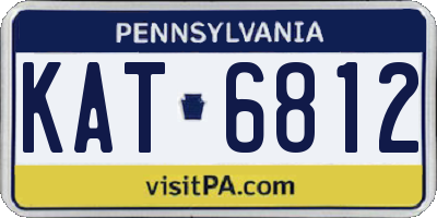 PA license plate KAT6812