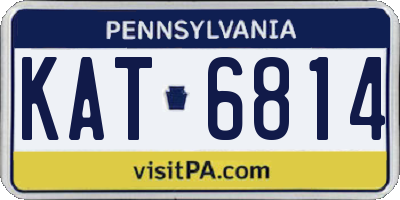 PA license plate KAT6814
