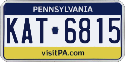 PA license plate KAT6815