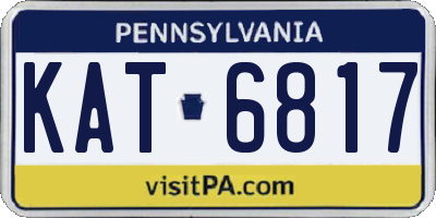 PA license plate KAT6817
