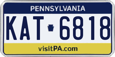 PA license plate KAT6818