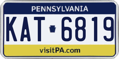 PA license plate KAT6819