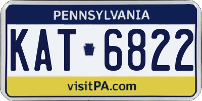 PA license plate KAT6822