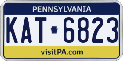PA license plate KAT6823