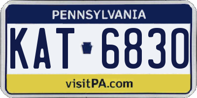 PA license plate KAT6830