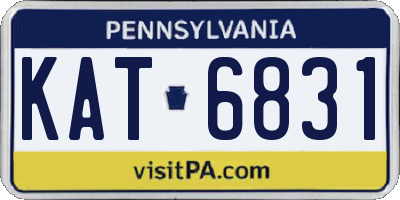 PA license plate KAT6831