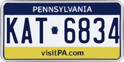 PA license plate KAT6834