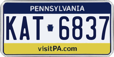 PA license plate KAT6837