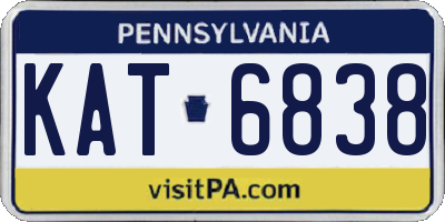 PA license plate KAT6838