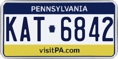 PA license plate KAT6842