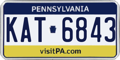 PA license plate KAT6843