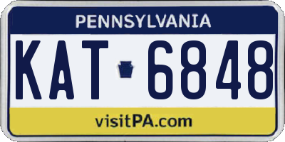 PA license plate KAT6848