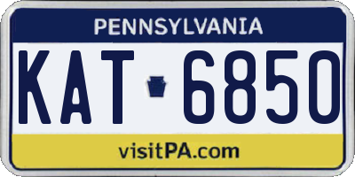 PA license plate KAT6850
