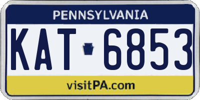 PA license plate KAT6853