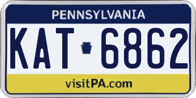 PA license plate KAT6862