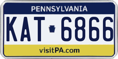 PA license plate KAT6866