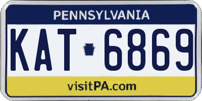 PA license plate KAT6869