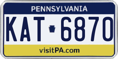 PA license plate KAT6870