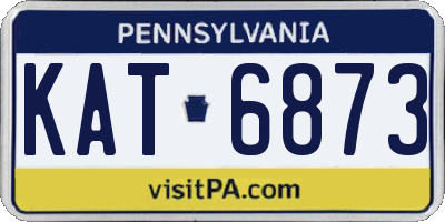 PA license plate KAT6873