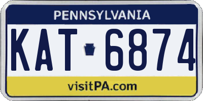PA license plate KAT6874