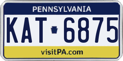 PA license plate KAT6875