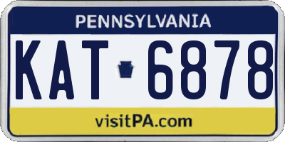 PA license plate KAT6878