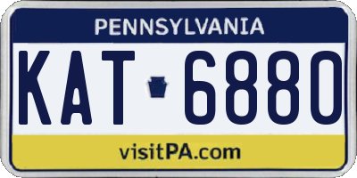 PA license plate KAT6880