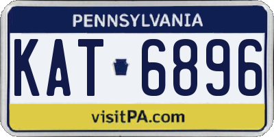 PA license plate KAT6896