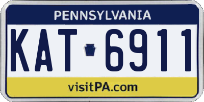 PA license plate KAT6911