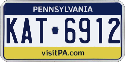 PA license plate KAT6912