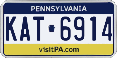 PA license plate KAT6914
