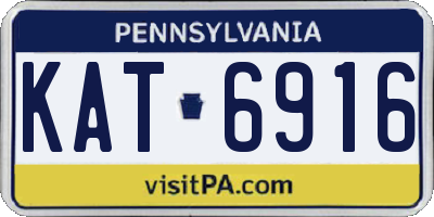 PA license plate KAT6916