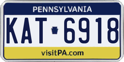PA license plate KAT6918