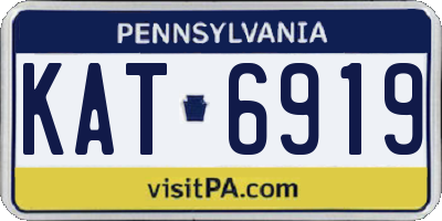 PA license plate KAT6919