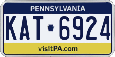 PA license plate KAT6924