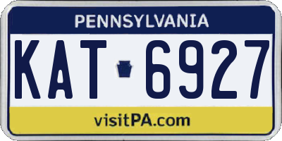 PA license plate KAT6927