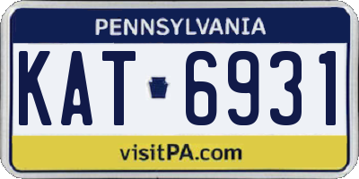 PA license plate KAT6931