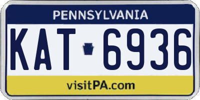 PA license plate KAT6936