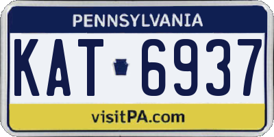 PA license plate KAT6937