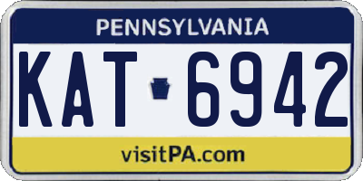 PA license plate KAT6942