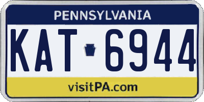 PA license plate KAT6944