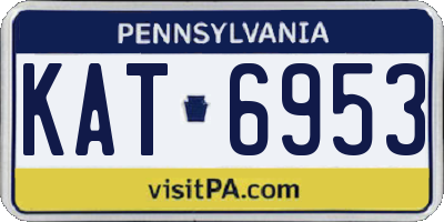 PA license plate KAT6953