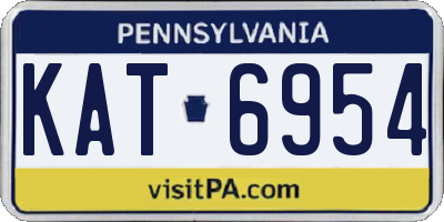 PA license plate KAT6954
