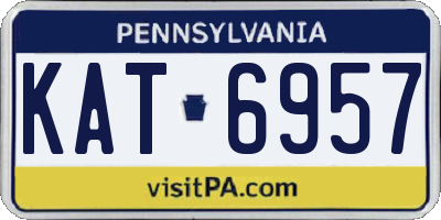 PA license plate KAT6957