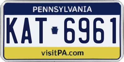 PA license plate KAT6961