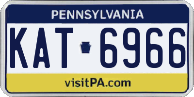 PA license plate KAT6966