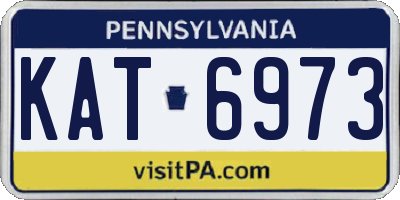 PA license plate KAT6973