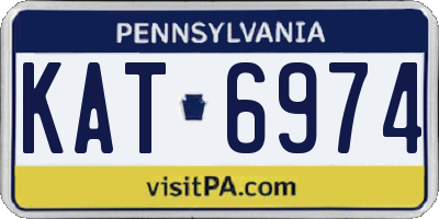 PA license plate KAT6974
