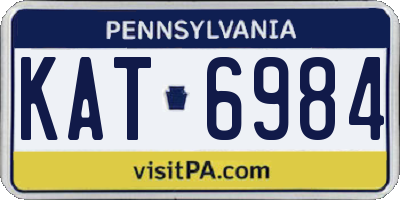 PA license plate KAT6984